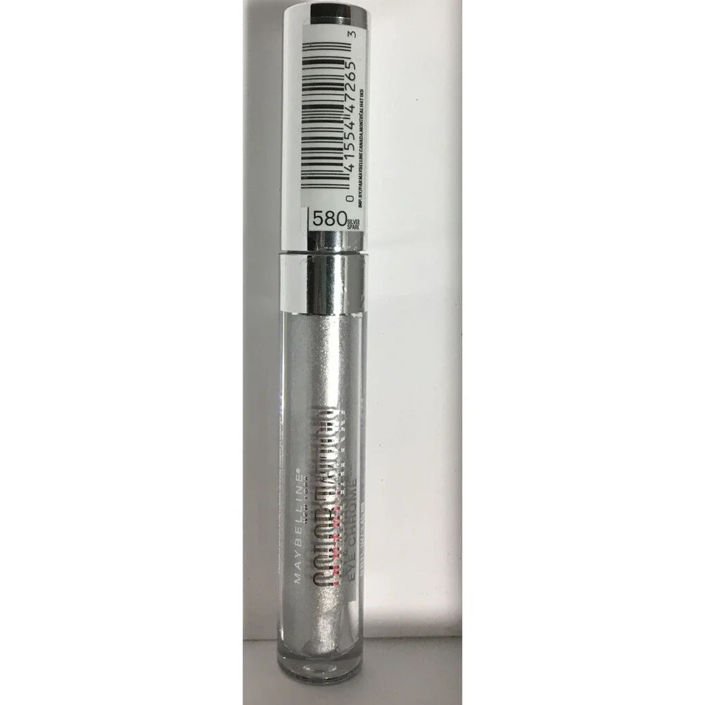 Maybelline New York Color Tattoo Eye Chrome Eyeshadow, Silver Spark, 0.11 fl. oz